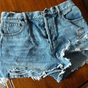pacsun vintage high rise jean shorts, size 28